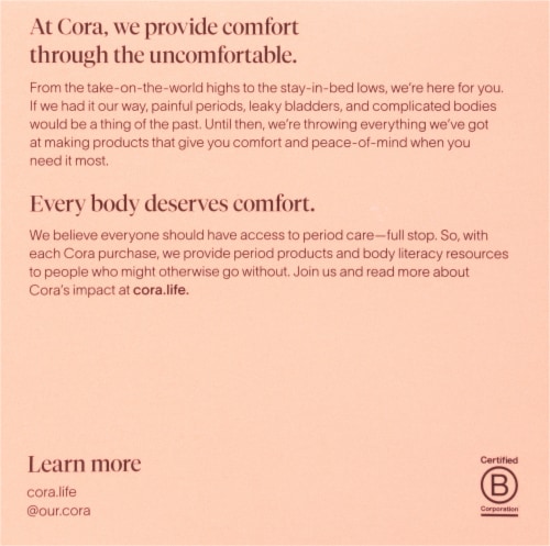Cora® Organic Cotton Super Plus Tampons Perspective: right