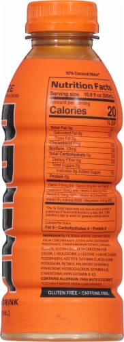 Prime Orange Sports Drink Bottle Perspective: right