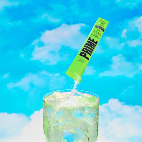 Prime Hydration Lemon Lime Electrolyte Drink Mix Packets Perspective: right