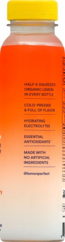 Lemon Perfect® Organic Peach Raspberry Flavored Bottled Water Perspective: right