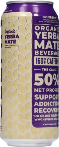 CLEAN® Cause Non-Carbonated Yerba Mate Blueberry Tea Perspective: right