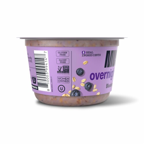 MUSH Blueberry Overnight Oats Perspective: right