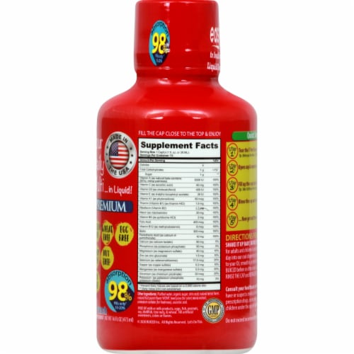 Buiced Daily Fruit Punch Multivitamin Liquid Perspective: right