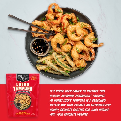 Fire & Smoke Society® Lucky Tempura™ Crispy Coatings® Seasoned Tempura Batter Mix Perspective: right