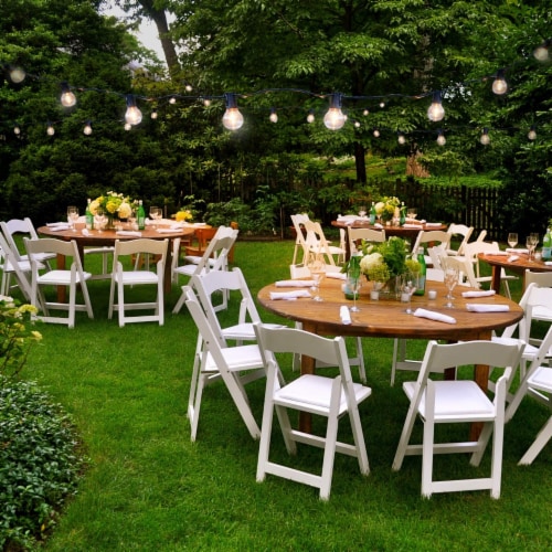 Ambience Pro - 27 Ft Waterproof Solar 1W LED Outdoor Edison Globe String Lights - Warm White Perspective: right