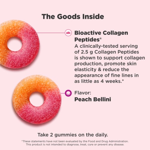 Olly Collagen Peach Gummy Rings Perspective: right