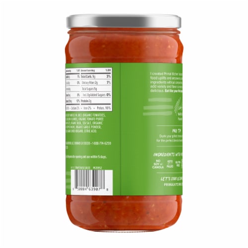 Primal Kitchen Organic Tomato Basil Marinara Sauce Perspective: right