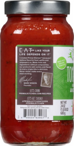 Primal Kitchen Tomato Basil Marinara Sauce Perspective: right