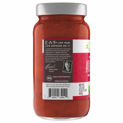 Primal Kitchen Arrabbiata Marinara Sauce Perspective: right