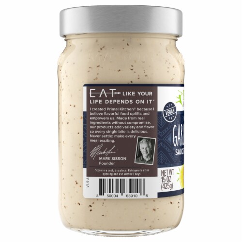 Primal Kitchen No Dairy Garlic Alfredo Sauce Perspective: right