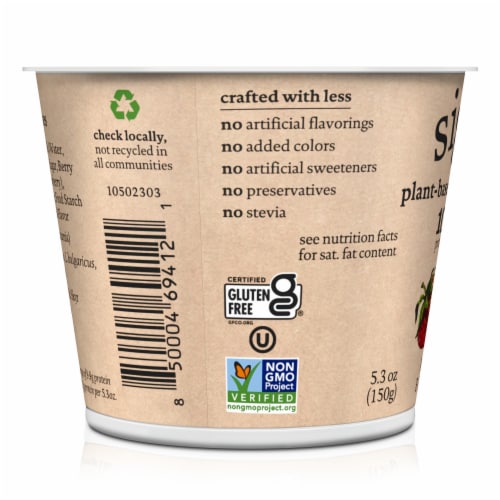 Siggi's™ Mixed Berries Dairy Free Coconut Yogurt Cup Perspective: right