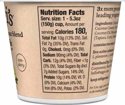 Siggi's® Mango Dairy Free Coconut Yogurt Cup Perspective: right