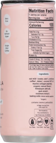 Pop & Bottle Vanilla Oatmilk Latte + Collagen Perspective: right