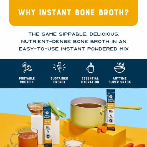 Bare Bones Instant Chicken Flavored Bone Broth 4 0.53 oz Packets Perspective: right