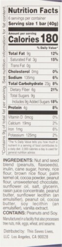 This Saves Lives Dark Chocolate & Peanut Butter Protein Bars Perspective: right