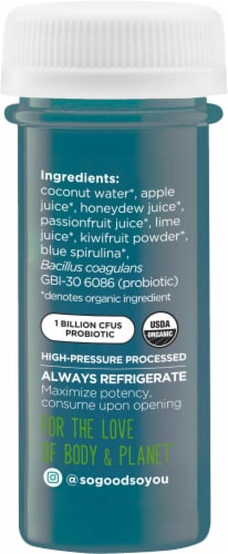 So Good So You Detox Coconut Lime Organic Cold-Pressed Probiotic Juice Shot Perspective: right