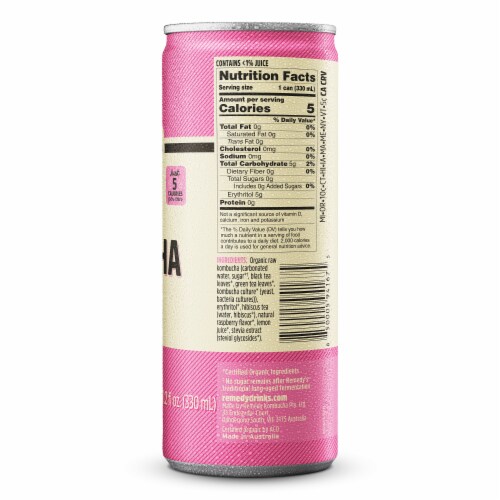 Remedy Raspberry Lemonade Kombucha Perspective: right