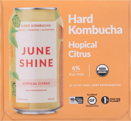 JuneShine Hopical Citrus Hard Kombucha Perspective: right