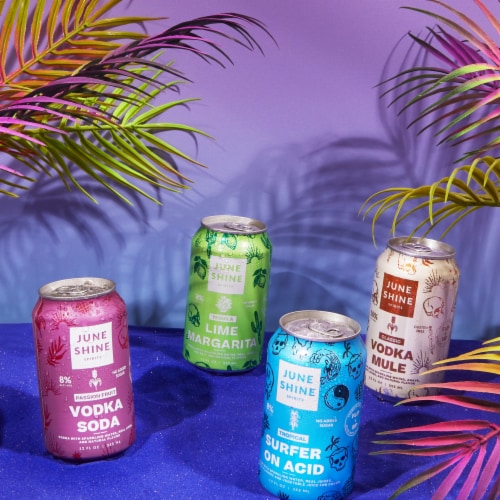 JuneShine Hard Kombucha Mixed Cocktail Variety Pack Perspective: right