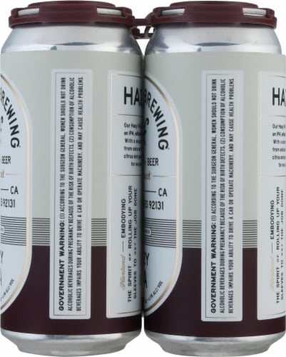 Harland Brewing Hazy IPA Beer Perspective: right