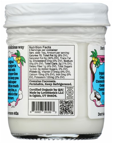 The Coconut Cult Original Probiotic Coconut Yogurt Perspective: right