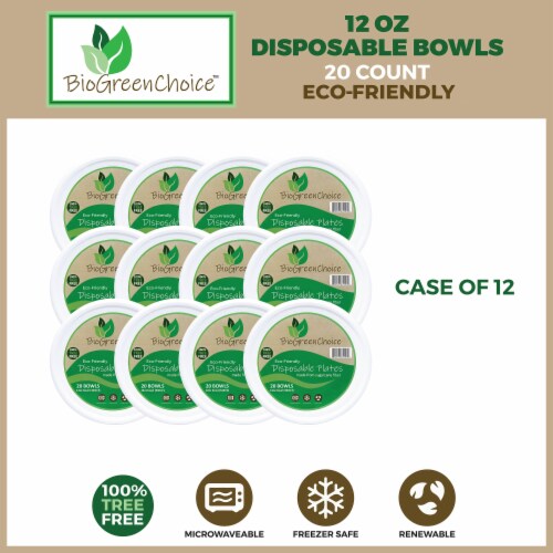 12 oz Eco-Friendly Disposable Soup Bowl (240 Count) Perspective: right