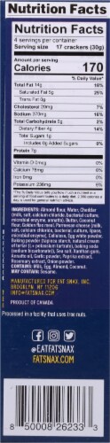 Fat Snax Cheddar Almond Flour Crackers Perspective: right