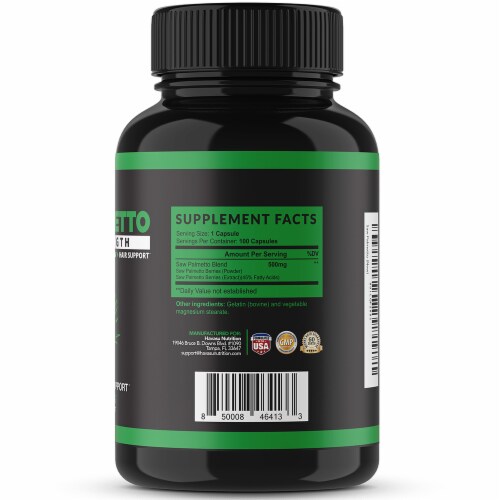 Havasu Nutrition Extra Strength Saw Palmetto Perspective: right