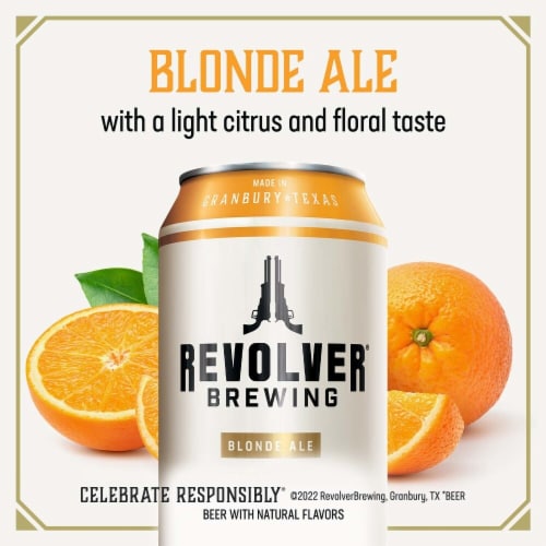 Revolver Blood&Honey Citrus Blonde Pale Ale Beer Cans Perspective: right