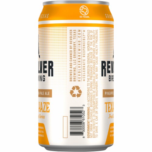 Revolver Brewing Texas Haze Pineapple IPA Perspective: right