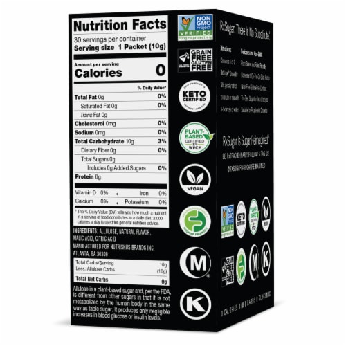 RxSugar® Swealthy Stix Flavored Allulose Packets Perspective: right