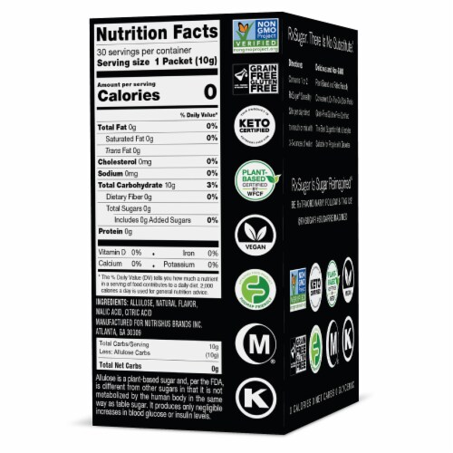 RxSugar® Swealthy Stix Flavored Allulose Packets Perspective: right