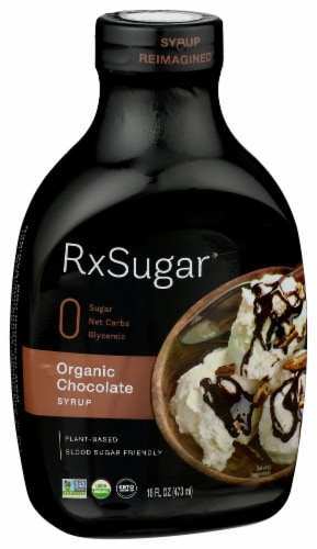 RxSugar® Organic Chocolate Syrup Perspective: right