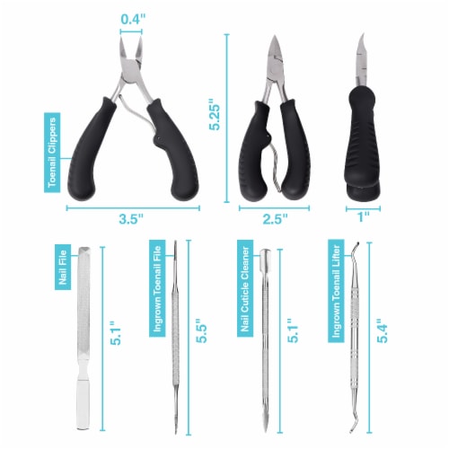 ZenToes Toe Nail Clipper Professional Pedicure Tools Set for Thick and Ingrown Toenails Perspective: right