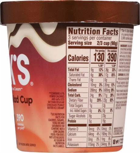 Nick's Peanot Butter Cup Light Ice Cream Perspective: right