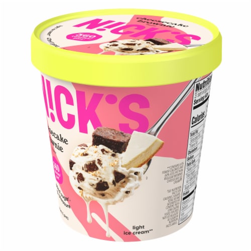 Nick's Cheesecake Brownie Ice Cream Pint Perspective: right