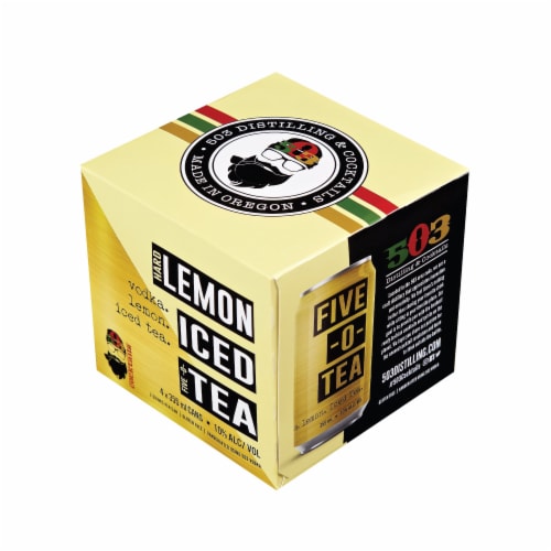 503 Distilling Hard Lemon Iced Five-O-Tea Cocktails Perspective: right