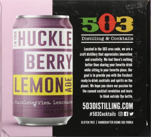 503 Distilling I'm Your Huckleberry Lemonade Cocktails Perspective: right