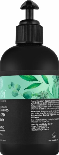 Prana™ Principle Botanical Peppermint CBD & Biotin Shampoo Perspective: right
