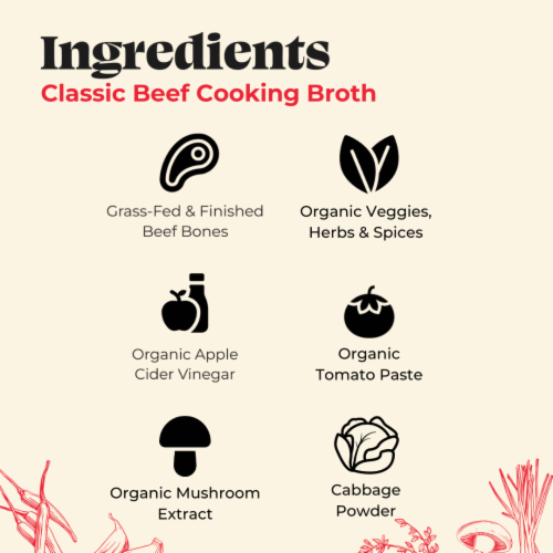 Kettle & Fire Beef Cooking Broth Made with Grass-Fed Beef Bones Perspective: right