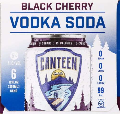 CANTEEN Spirits Black Cherry Vodka Soda Perspective: right