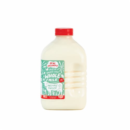 Zeal Creamery Grass Fed Pasture-Raised A2 100% Whole Milk Perspective: right