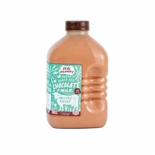 Zeal Creamery Grass Fed Pasture-Raised A2 100% Chocolate Milk Perspective: right
