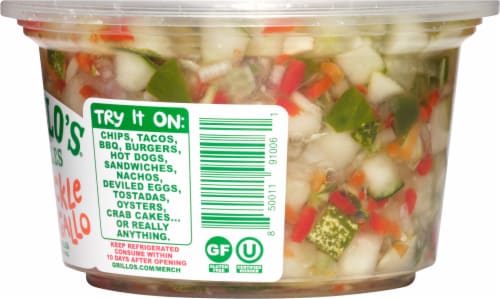 Grillo's® Fresh Pickle de Gallo Medium Thick & Chunky Pickle-Based Salsa Perspective: right
