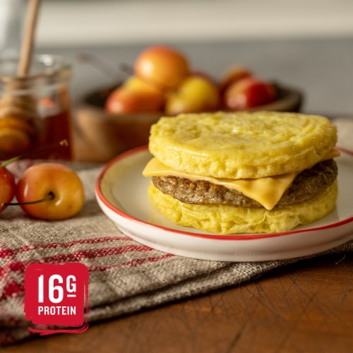 Red's Egg'Wich Chicken Maple Sausage Frozen Breakfast Sandwich Perspective: right