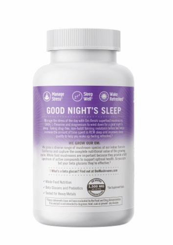 Om® Sleep Mushroom Superfood Daily Boost Vegetable Capsules Perspective: right