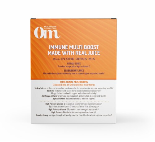 Om® Immune Multi Boost Orange & Elderberry Juice Drink Mix Perspective: right