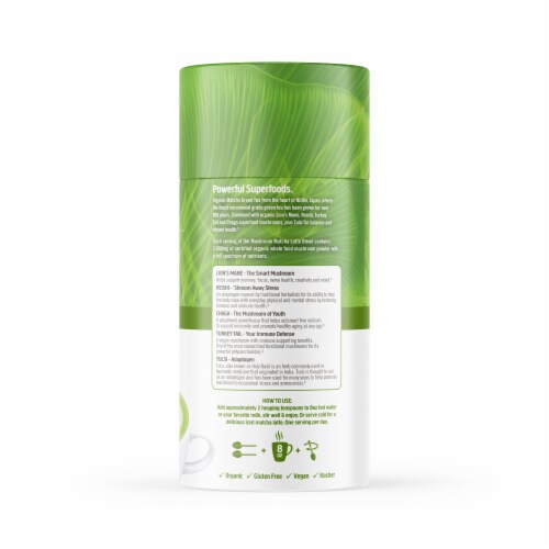 Om® Mushroom Organic Matcha Latte Blend Powder Perspective: right