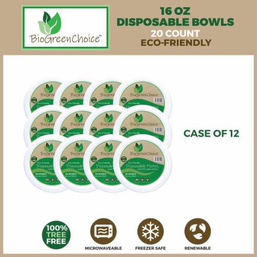16 oz Eco-Friendly Disposable Soup Bowl (240 Count) Perspective: right