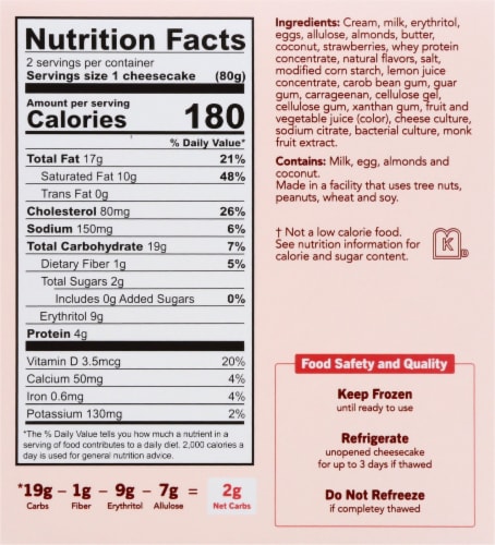 Enlightened Mini Keto Strawberry Cheesecakes Perspective: right